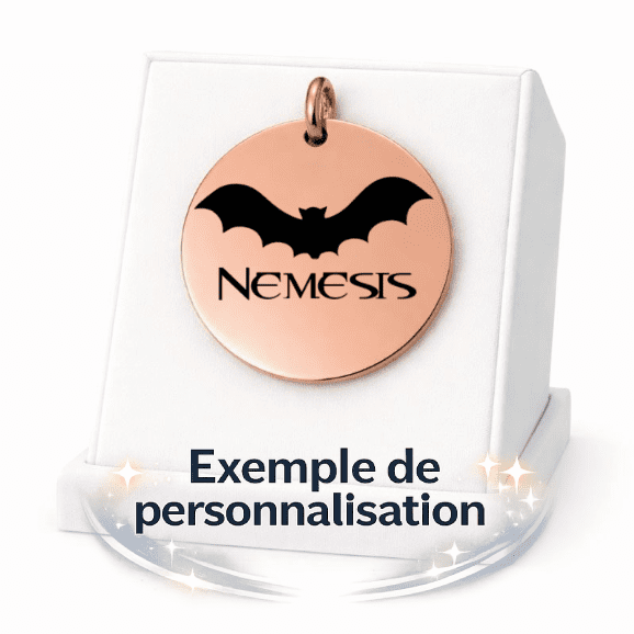 Médaille Ronde Personnalisée - Gravure Laser - Or Rose - ⌀25mm