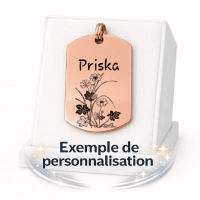 Médaille Militaire Personnalisée - Gravure Laser - Or Rose - 48x27mm
