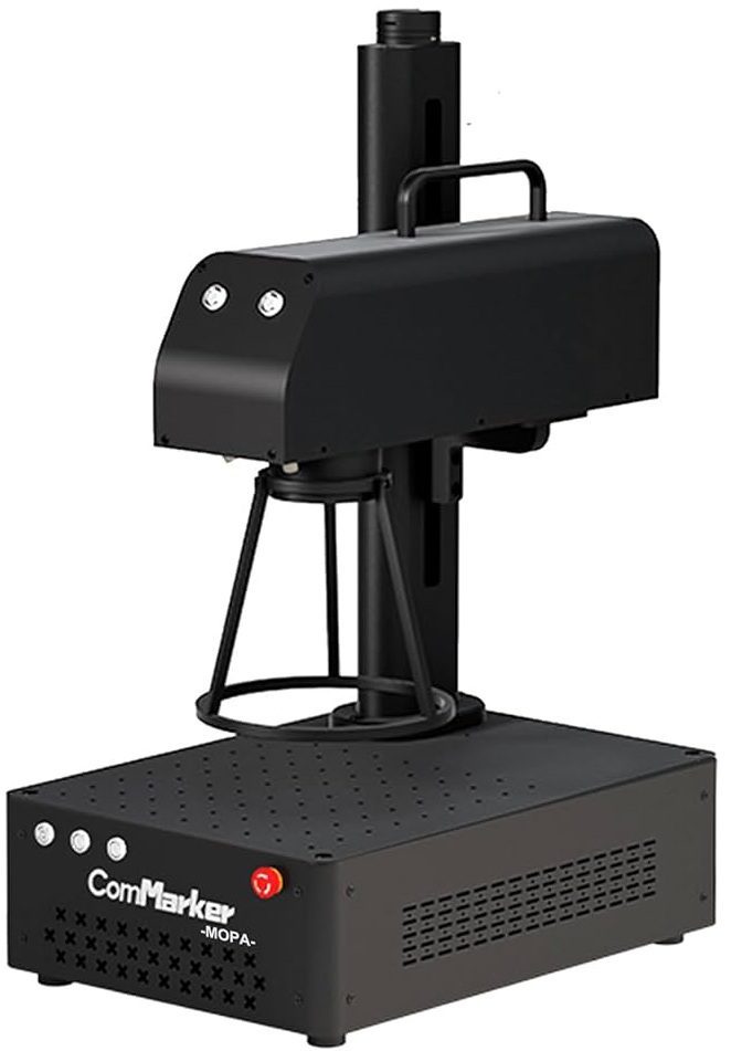 Machine de gravure laser ComMarker B4 MOPA 60W utilisée pour graver les médailles SerenyPet